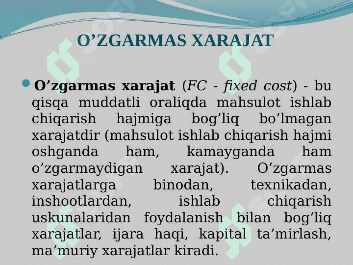 Ishlab chiqarish хarajatlari 8