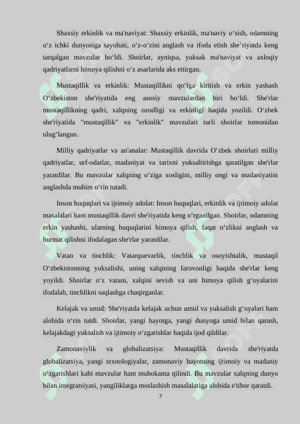 ISTIQLOL DAVRI ANDIJON ADABIY MUHITIDA YARATILGAN SHE'RIY ASARLARNING G'OYAVIY-BADIY XUSUSIYATLARI 7