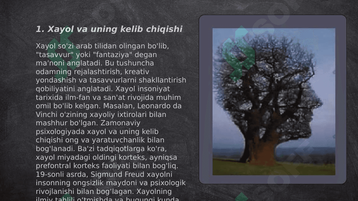 Xayol haqida tushuncha 3