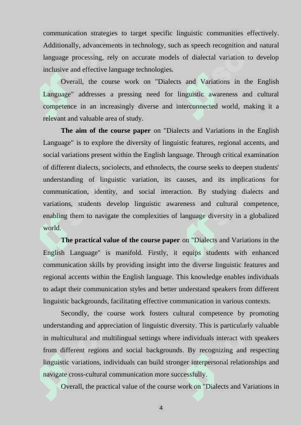 Dialects and Variations in the English Language 4
