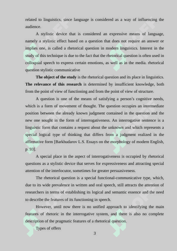 The stylistic functions of rhetoric question 3