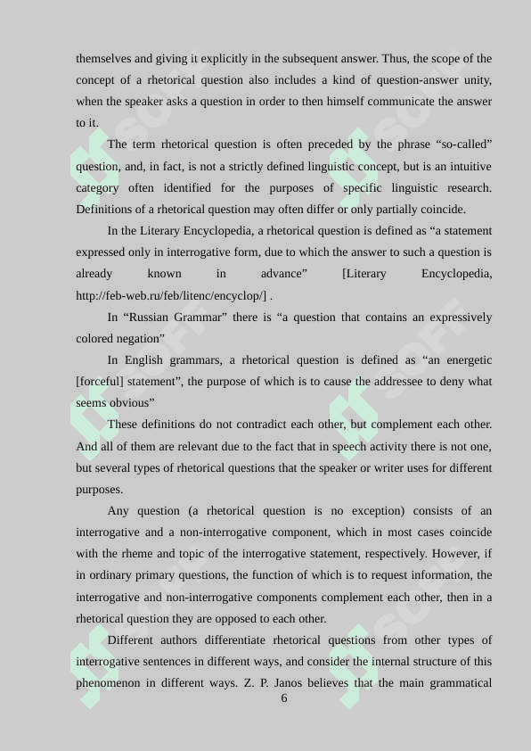 The stylistic functions of rhetoric question 6