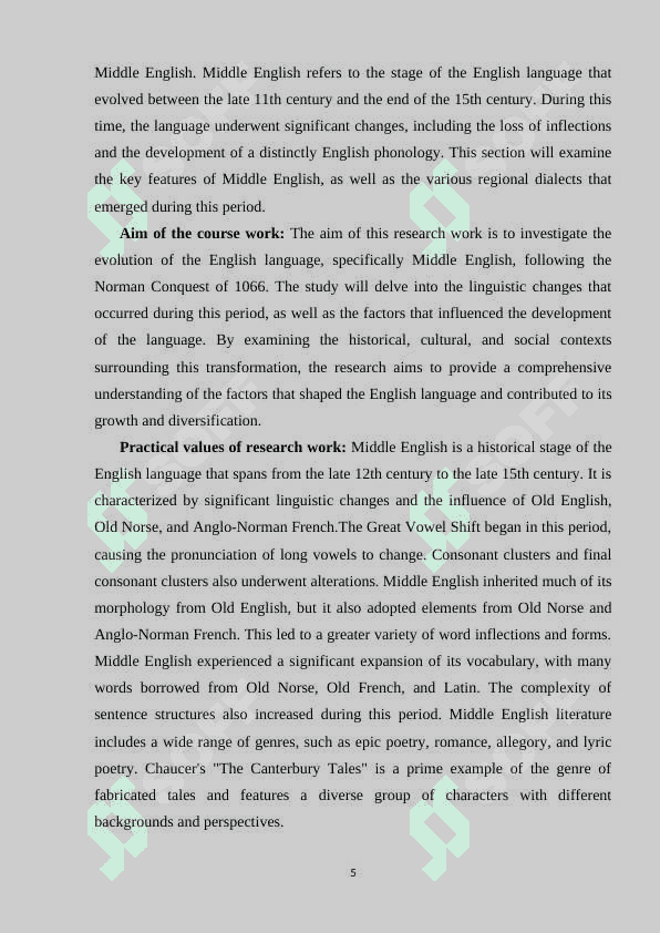Middle English and evolution of language after 1066 5