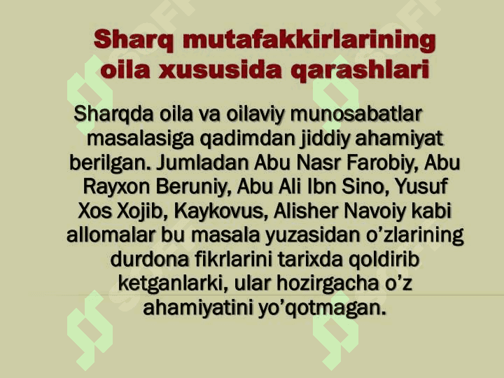 Oila va oilaviy munosabatlar borasidagi qarashlar 4