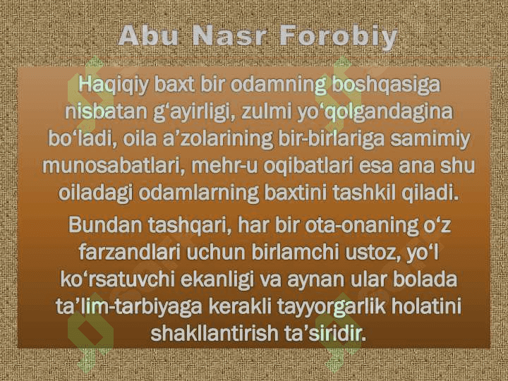 Oila va oilaviy munosabatlar borasidagi qarashlar 5