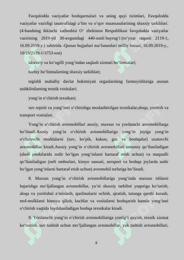 Davlat yong‘indan saqlash xizmatining strukturasi 8