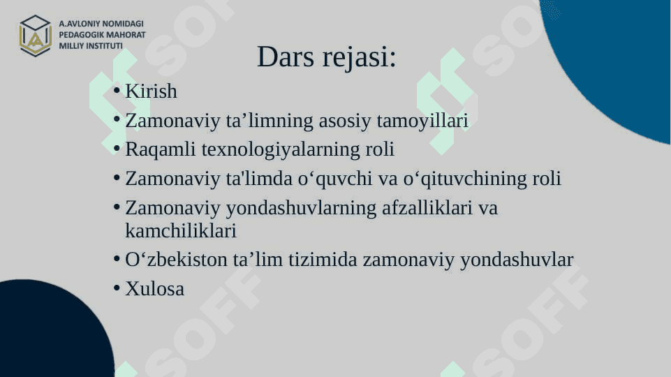 Ta’limda zamonaviy yondashuvlar. 2