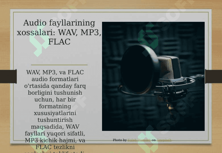 Audio fayllar Ularning turlari kengaytmalari va xossalarI 3