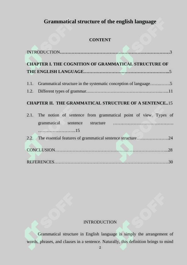 Grammatical structure of the english language 2