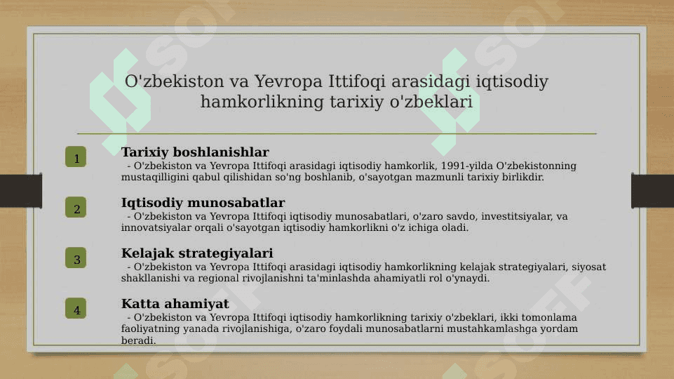 Oʻzbekiston Respublikasining Yevropa ittifoq bilan hamkorligi 2