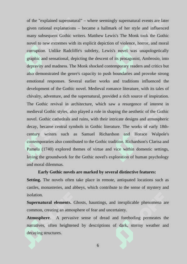 Gothic Elements in British Literature: From the Gothic Novel to Contemporary Fiction 6