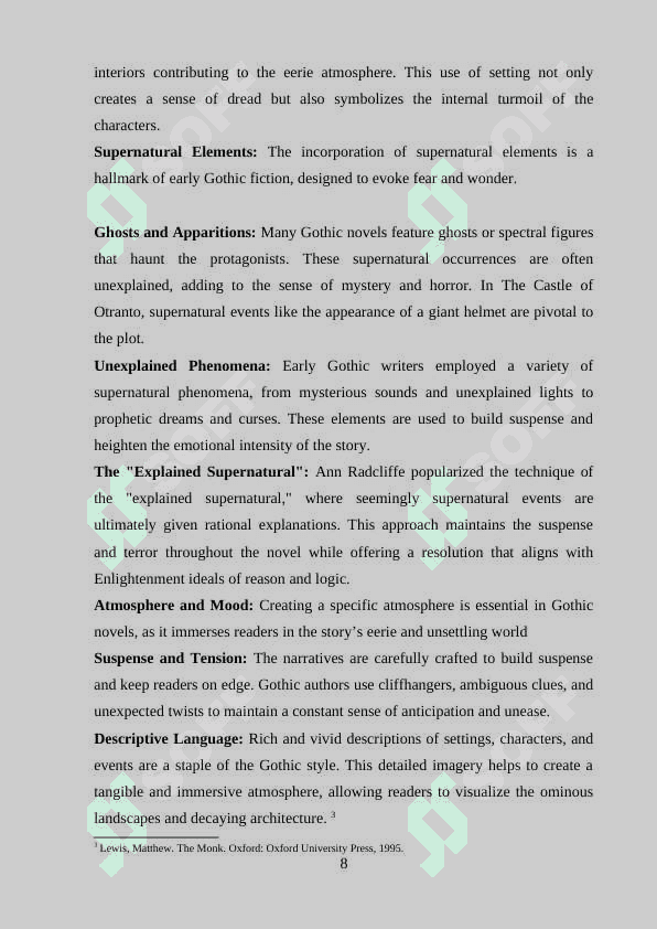 Gothic Elements in British Literature: From the Gothic Novel to Contemporary Fiction 8