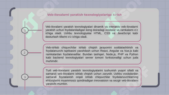 Web ilovani yaratish texnologiyalari 3