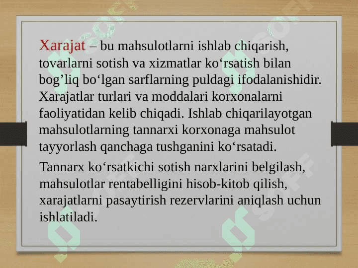 Ишлаб чиқариш харажатлари 3