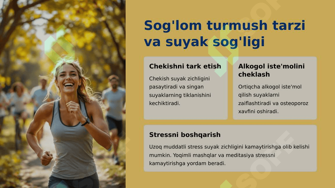 Suyak o'sishida turmush tarzining va tashqi omillarning ta'siri 8