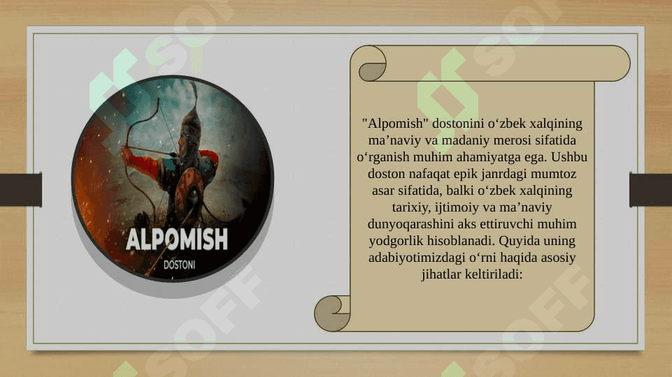 Alpomish dostonini oʻrganishdagi yangicha nuqtai nazarlar tasnifi 2