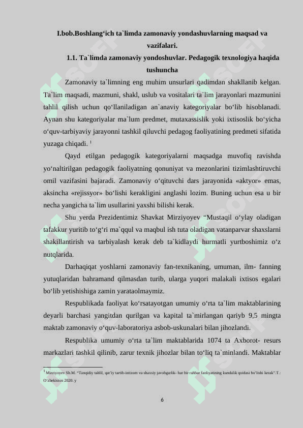 Savod o’rgatish darslarida o’quvchilarni o’qishga o’rgatish mashqlarining asosiy turlarini o’rgatishda zamonaviy pedagogik texnologiyalarni qo’llash. 6