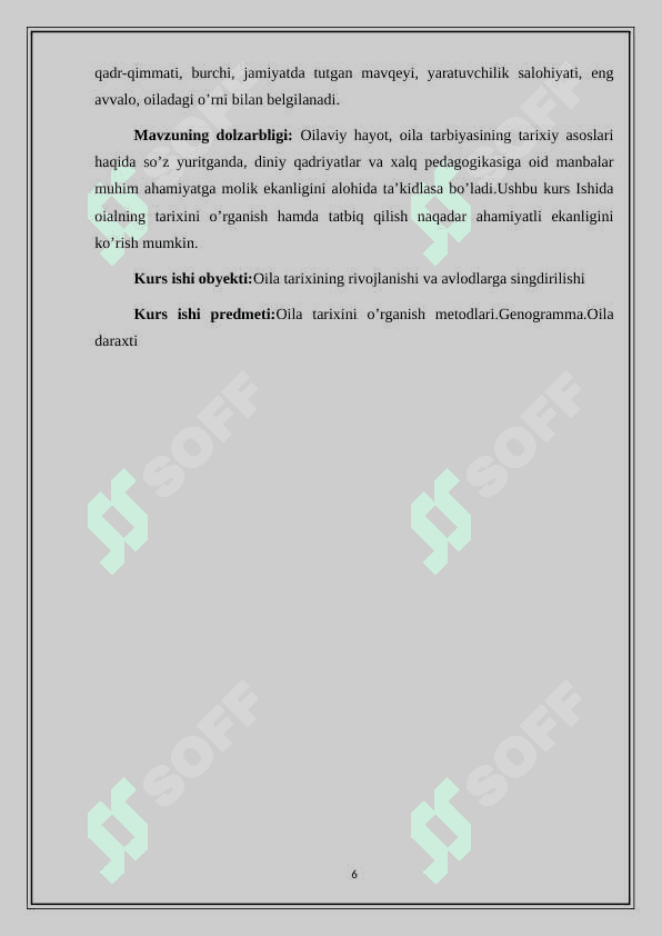 OILA TARIXINI O’RGANISH METODLARI  kurs ishi.docx 6