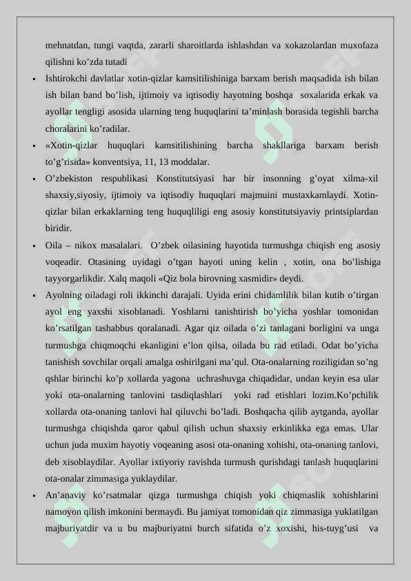 O’zbekistonda Gender tengligini ta’minlashda BMTning tutgan o’rni va ro‘li 23 8
