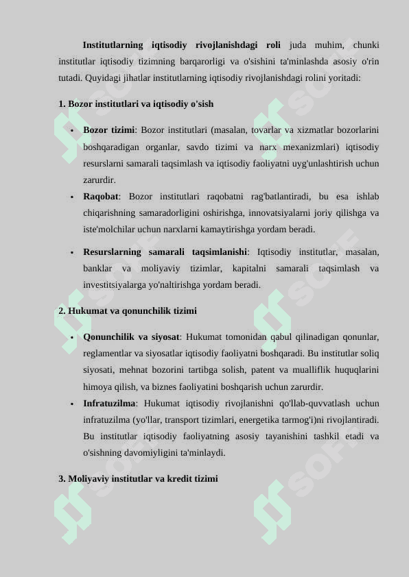 Institutlarning jamiyat rivojidagi roli. 4