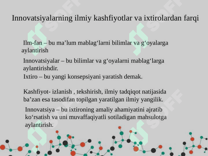 INNOVATSION STRATEGIYALARNI ISHLAB CHIQISH YO’LLARI 6