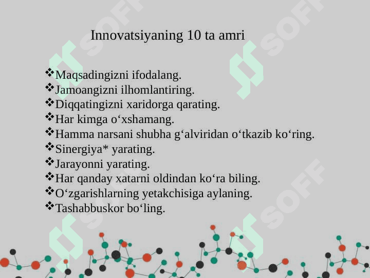 INNOVATSION STRATEGIYALARNI ISHLAB CHIQISH YO’LLARI 7
