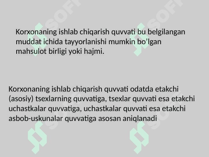 Ishlab chiqarish quvvatini rejalashtirish 2
