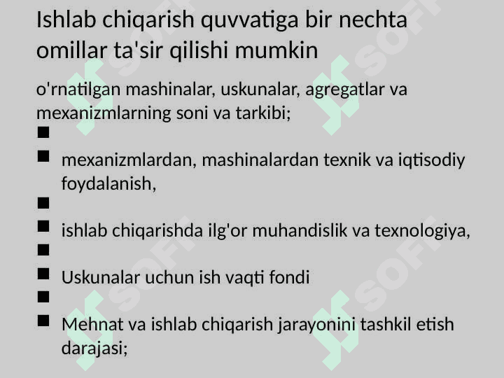 Ishlab chiqarish quvvatini rejalashtirish 5