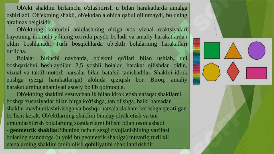 Bolalarni predmentlar shakli bilan tanishtirish vazifalari. 3