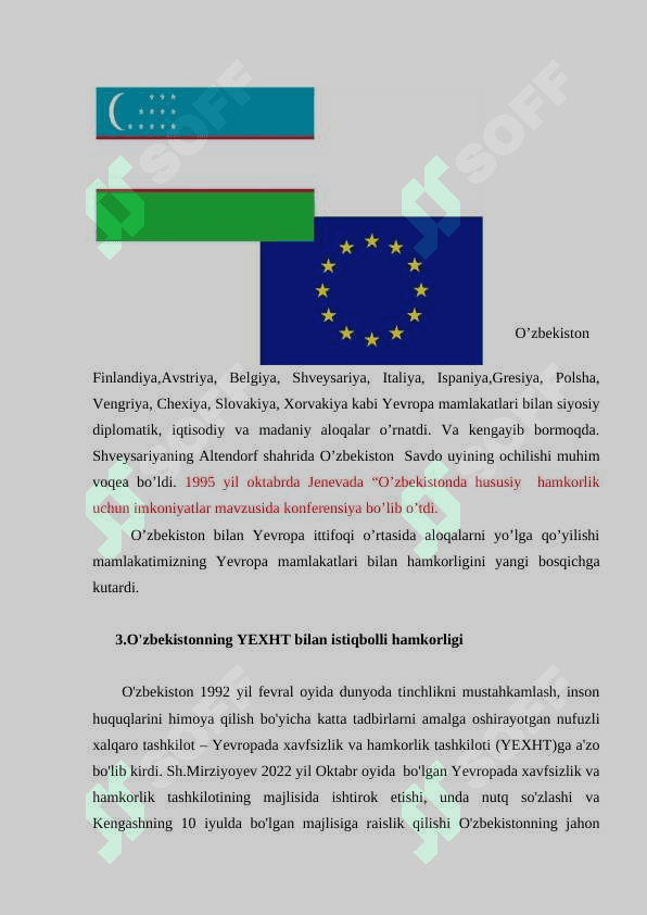 O‘zbekistonning yevropa ittifoqi mamlakatlari bilan istiqbolli hamkorliklari 4