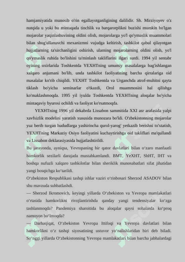 O‘zbekistonning yevropa ittifoqi mamlakatlari bilan istiqbolli hamkorliklari 5