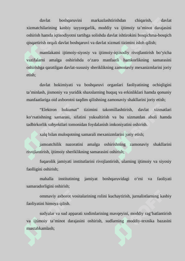 O‘zbekiston Respublikasini yanada rivojlantirish bo‘yicha 2017-2021 yillarga mo‘ljallangan  harakatlar strategiyasi 8