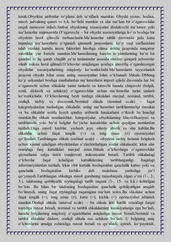 Ma‘lumotlar to‘plami va ularning atributlari 4