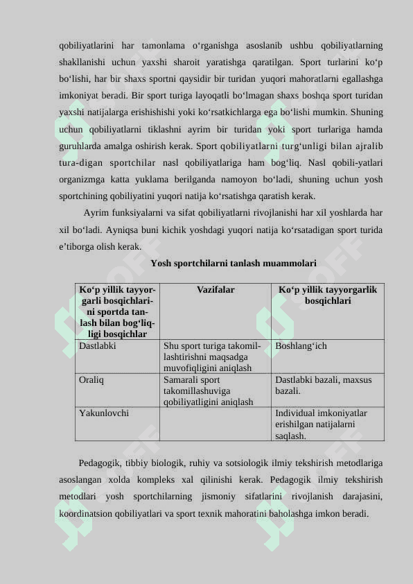 SPORTCHILARNI SPORT TURLARIGA JALB ETISH VA YOʻNALTIRISH ASOSLARI 2