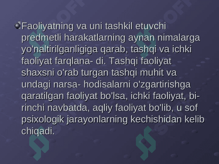 Faoliyat va uning turlari 4