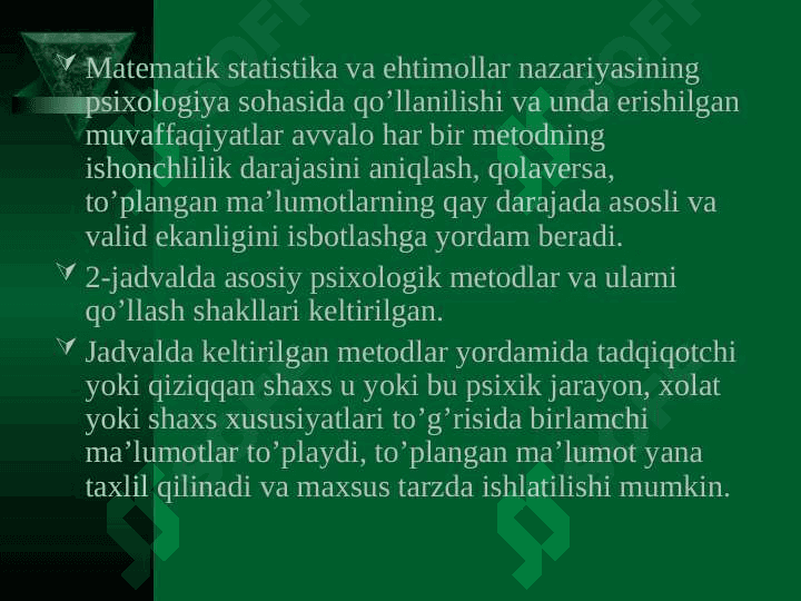 Psixologiyaning tadqiqot me’todlari 3