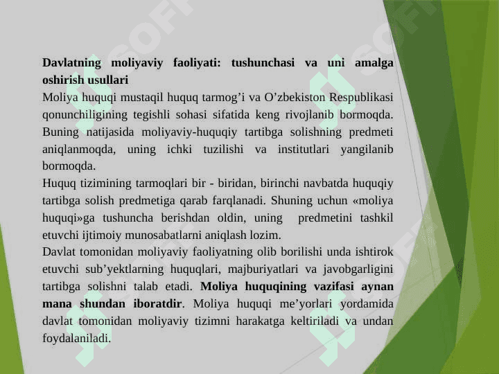 Moliya huquqiga kirish 8