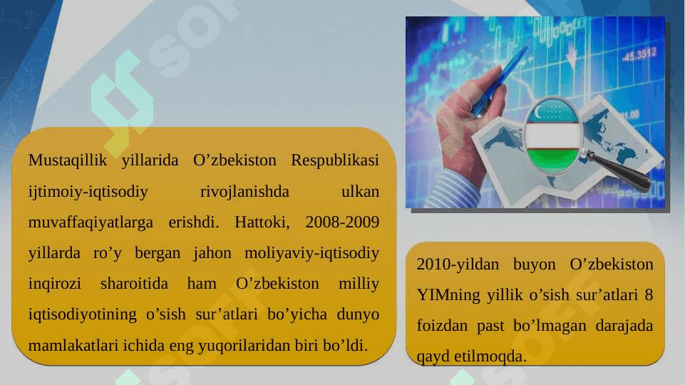 O‘ZBEKISTON RESPUBLIKA XO‘JALIGINING UMUMIY TAVSIFI 2