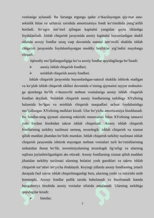Xo’jalik yurituvchi sub’ektlarning xarajat 7