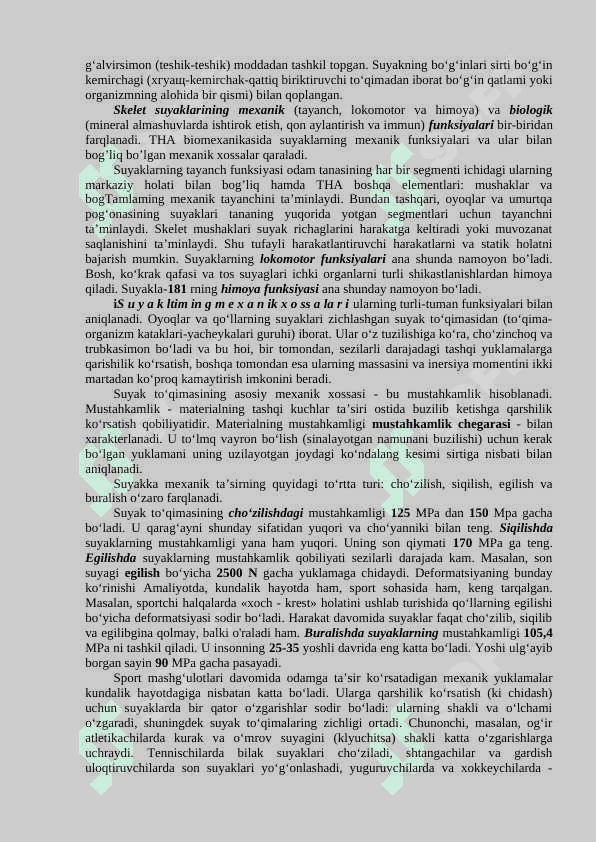 Odam tayanch - harakatlanish apparati biomexanikasi. 2