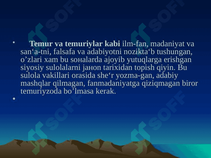 Markaziy Osiyoda Temur va temuriylar davrida fan va texnika taraqqiyoti 5