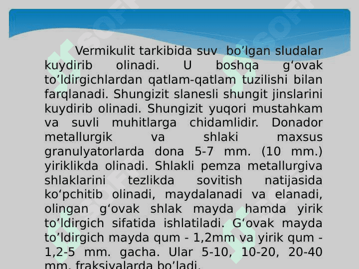 Yengil betonlar tarkibining optimal varianti ppt 5