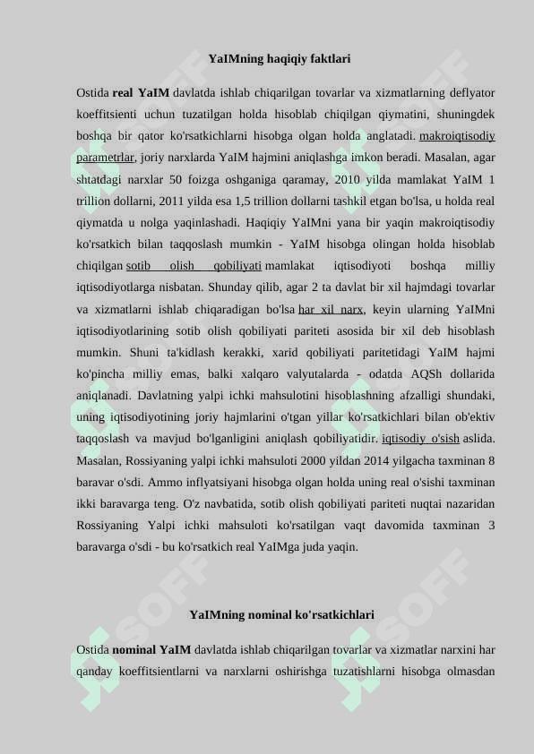 Yalpi milliy mahsulot,yalpi ichki mahsulot,ularni hisoblash usullar 4
