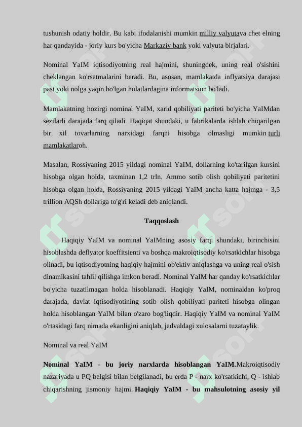 Yalpi milliy mahsulot,yalpi ichki mahsulot,ularni hisoblash usullar 5