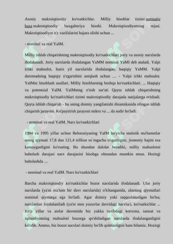 Yalpi milliy mahsulot,yalpi ichki mahsulot,ularni hisoblash usullar 8
