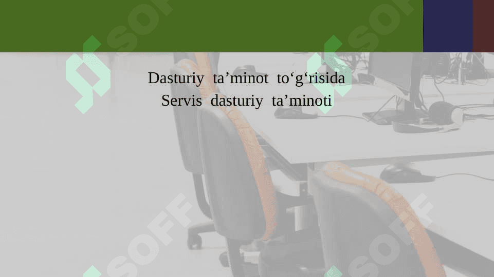 Tizimli va amaliy dasturiy ta’minotning rivojlanish tendentsiyalari. 5