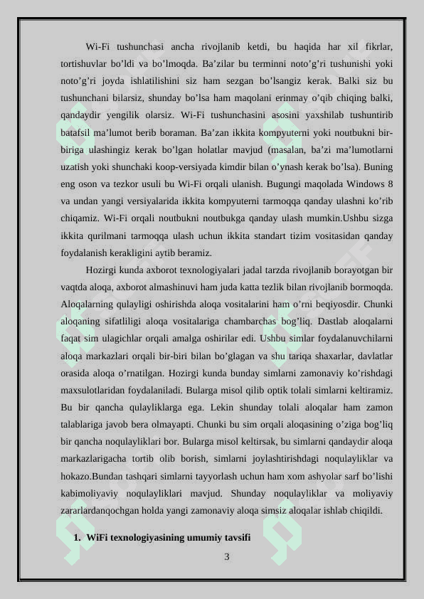 Wifi orqali masofadan boshqarish texnologiyalari tasnifi 3