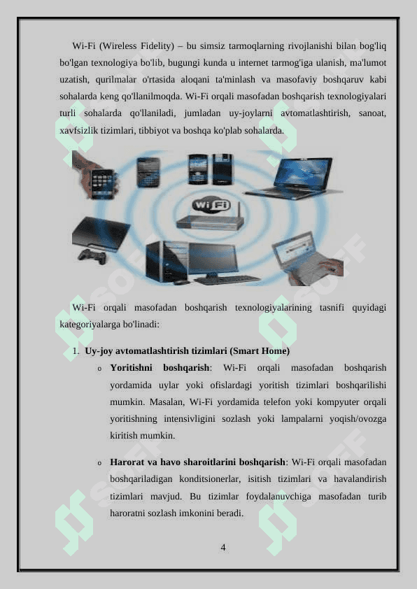 Wifi orqali masofadan boshqarish texnologiyalari tasnifi 4