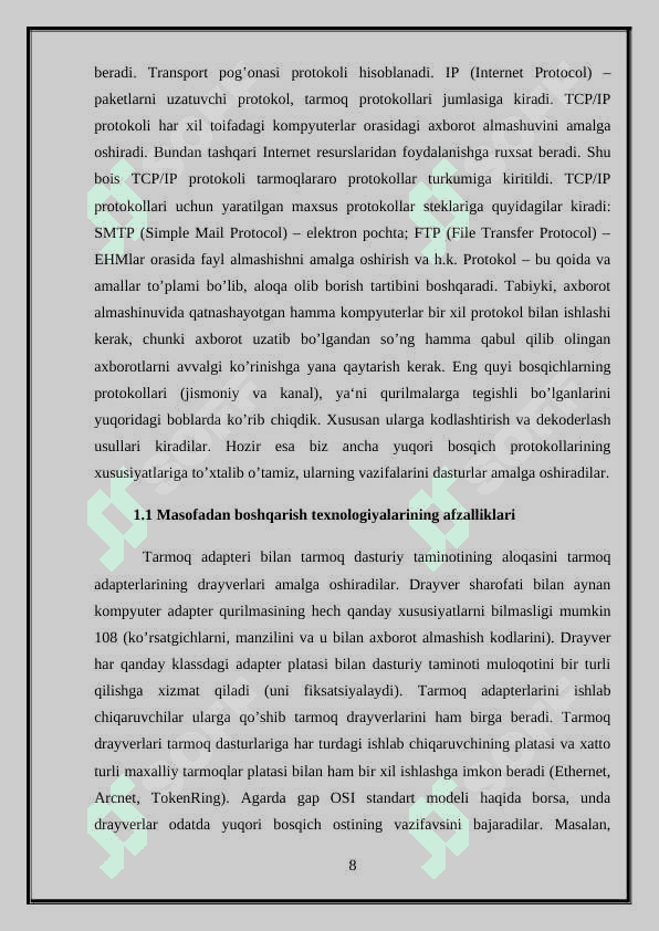 Wifi orqali masofadan boshqarish texnologiyalari tasnifi 8
