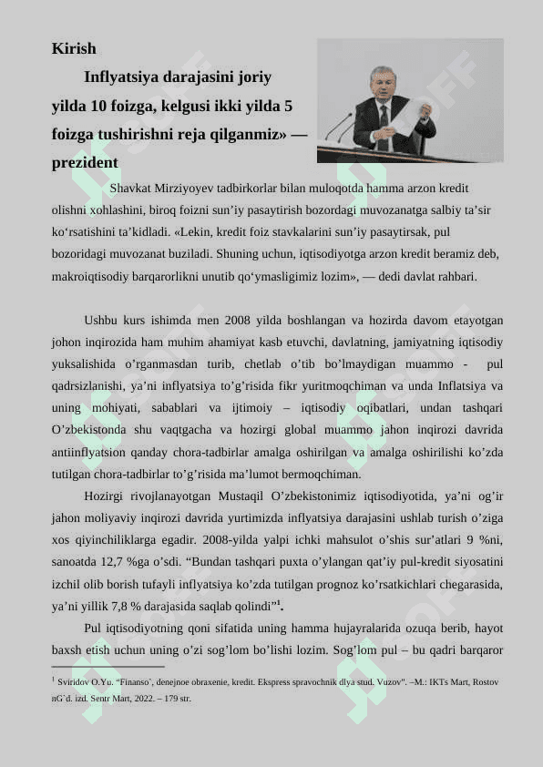 Inflyatsiya uning kelib chiqishi va ooqibatlari 3